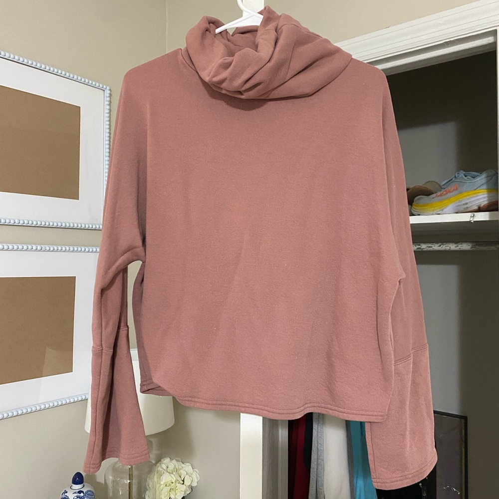 Women's Pink Cowl Neck Sweater